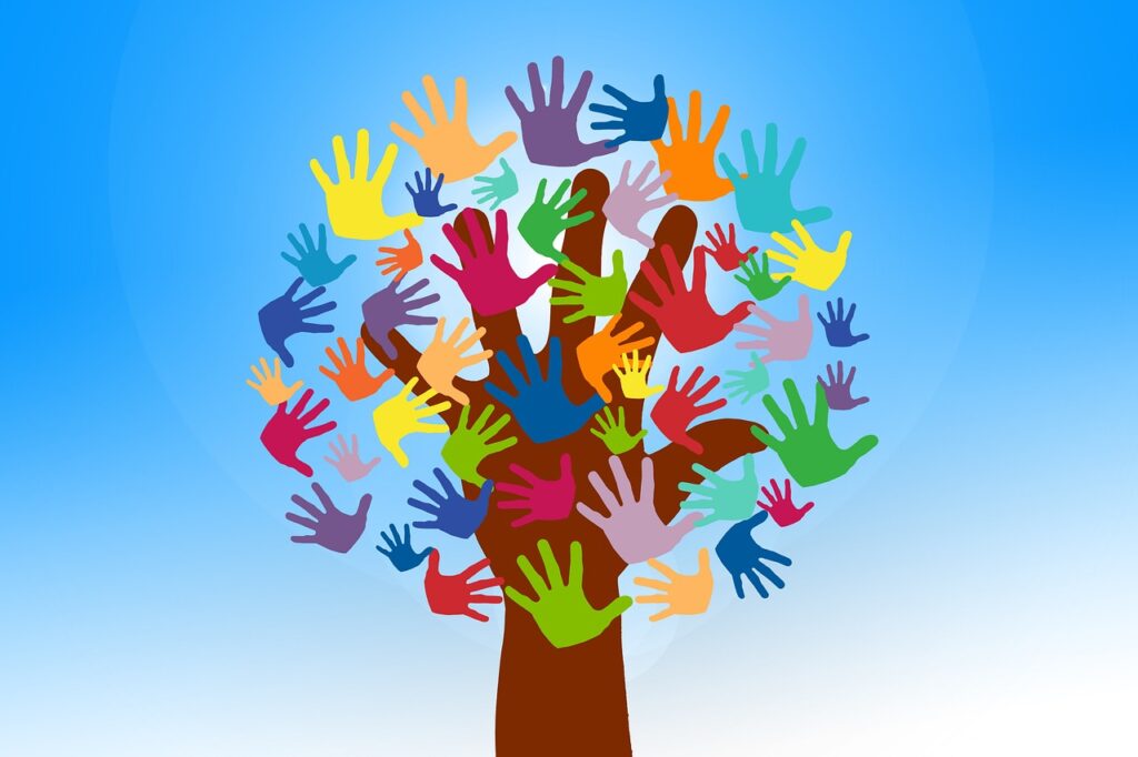 volunteer, hands, tree, grow, nature, voluntarily, wrap, to protect, protection, keep, stretch, poor, frame, lots, like, unsalaried, help, support, assistance, volunteering